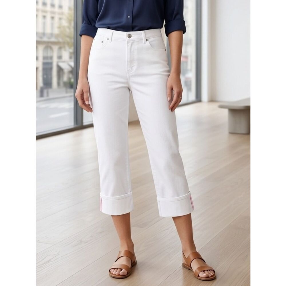 Take 50% OFF- High Sierra Women’s White Cropped Jeans, Size-10